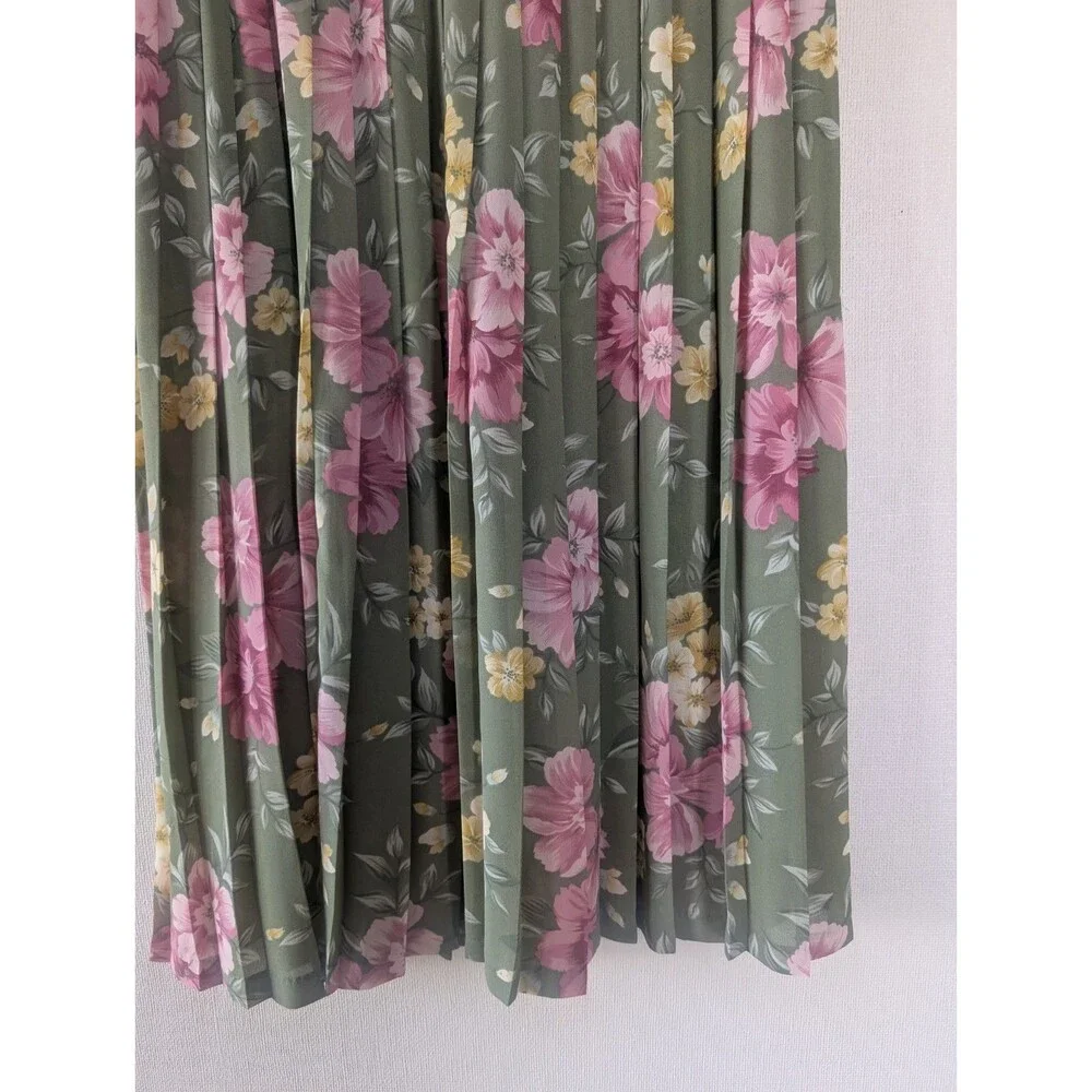 Vintage Alfred Dunner Skirt Set Floral 2pc Sz 14 Blouse  Grandmacore Sunday Best